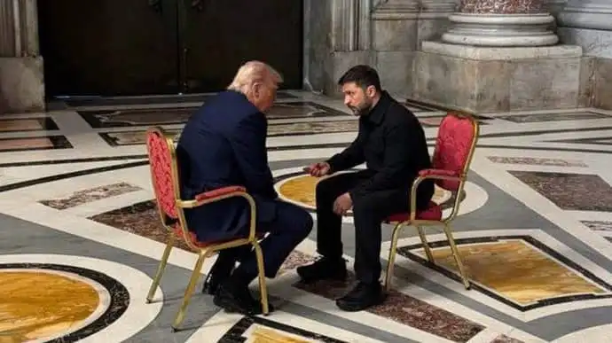 Трамп після зустрічі з Зеленським у Ватикані: “Це був момент глибокої розради”